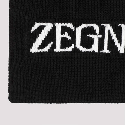 Shop Ermenegildo Zegna Zegna  Wool Scarf In Black