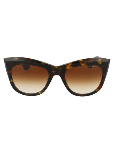 Shop Dita Sunglasses In Haute Tortoise