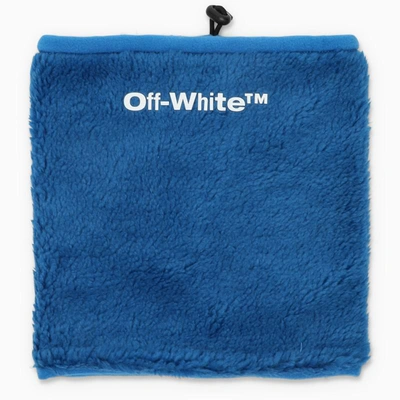 Shop Off-white ™ Fleece Neck Warmer With Logo In Blue