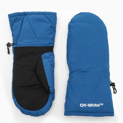 Shop Off-white ™ Ski Mittens With Logo In Blue