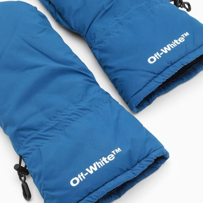Shop Off-white ™ Ski Mittens With Logo In Blue