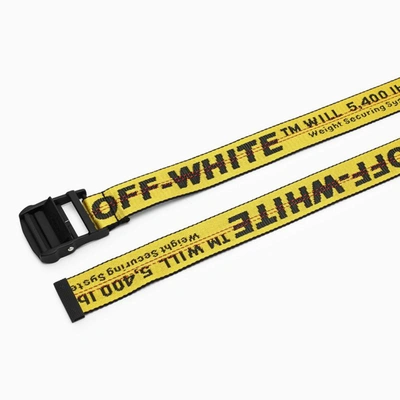 Shop Off-white ™ Industrial Logo Belt 3 Cm In Yellow