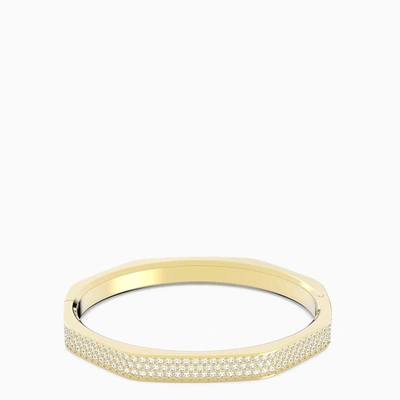 Shop Swarovski Dextera Gold Rigid Bracelet In Metal