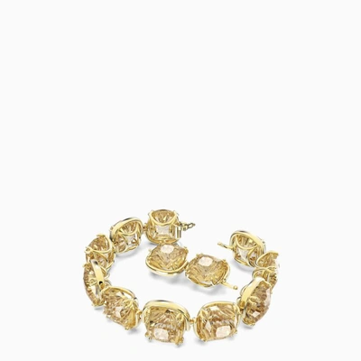 Shop Swarovski Harmonia Gold Crystal Bracelet In Metal