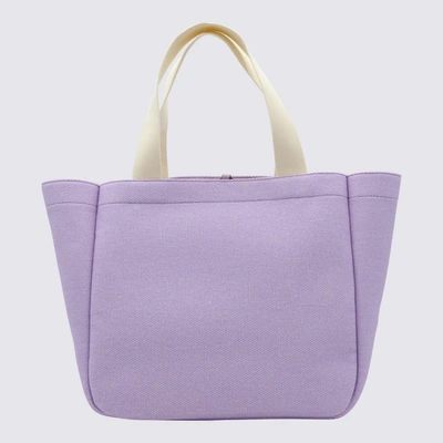Shop Jw Anderson J.w. Anderson Lilac Puple Canvas Tote Bag In Purple
