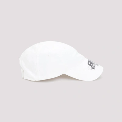 Shop Balenciaga Dirty Bb Paris Hat In White