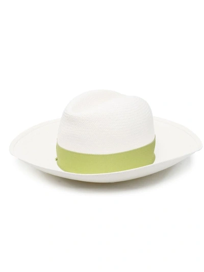 Shop Borsalino Claudette Straw Hat In Green