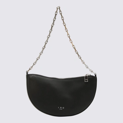 Shop Iro Paris Black Leather Arc Clutch Bag