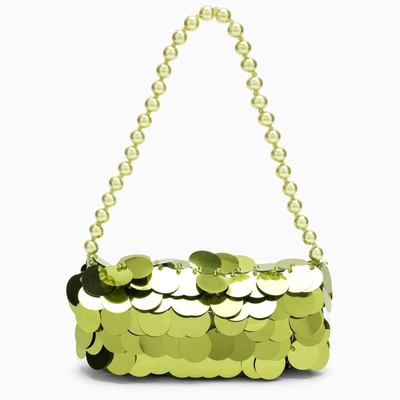 Shop Vanina Gold Mini Bag With Beads In Green