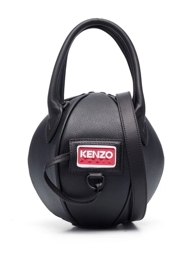 Shop Kenzo Leather Beach Ball In Black