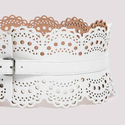 Shop Alaïa Bustier Belt In White