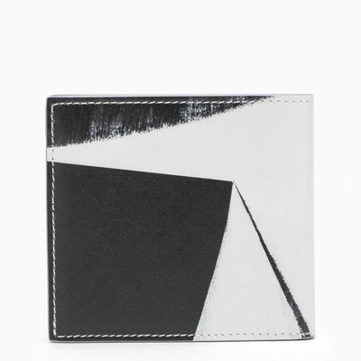 Shop Alexander Mcqueen Black/white Gradient Bi-fold Wallet