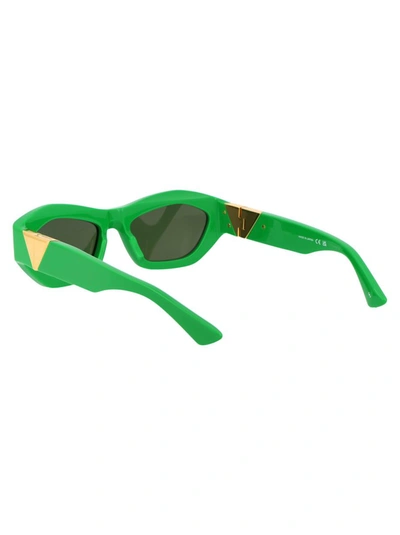 Shop Bottega Veneta Sunglasses In 003 Green Green Green