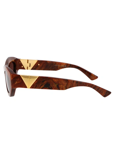 Shop Bottega Veneta Sunglasses In 005 Brown Brown Brown