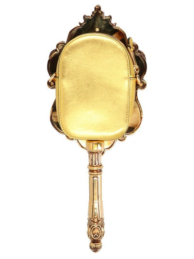 Shop Moschino 'mirror' Clutch In Gold
