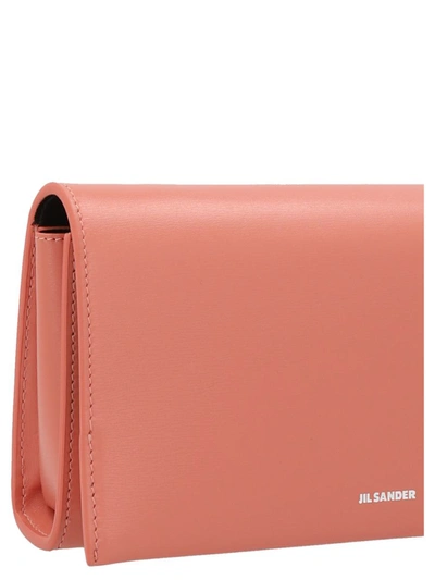 Shop Jil Sander 'all Day Chain Wallet Bag' Crossbody Bag In Pink