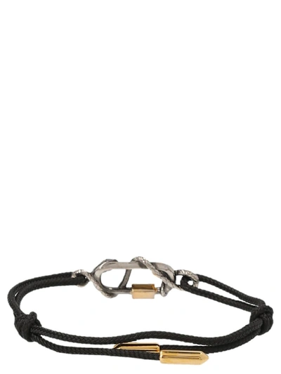 Shop Alexander Mcqueen 'snake' Bracelet In Black