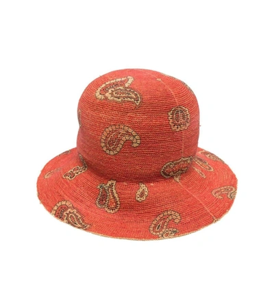 Shop Etro Paisley Bucket Sun Hat In Red