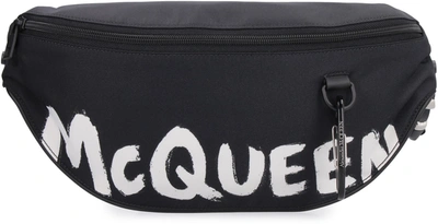 Shop Alexander Mcqueen Harness Oversize Belt Bag In Black