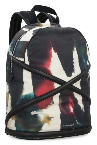 Shop Alexander Mcqueen Harness Printed Nylon Backpack In Multicolor