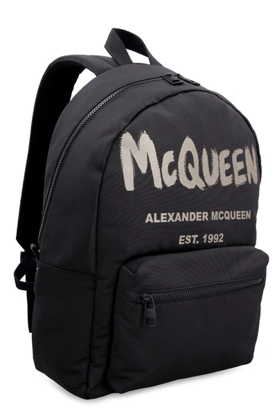 Shop Alexander Mcqueen Metropolitan Logo Detail Backpack In Black