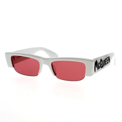 Shop Alexander Mcqueen Sunglasses In White