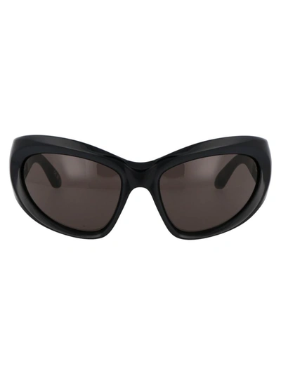 Shop Balenciaga Sunglasses In 001 Black Black Grey