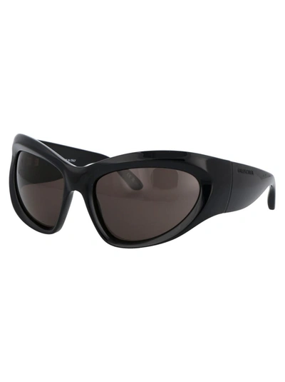 Shop Balenciaga Sunglasses In 001 Black Black Grey