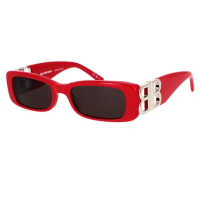 Shop Balenciaga Sunglasses In Red