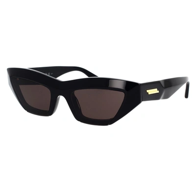 Bottega Veneta Acetate Black Sunglasses In Black