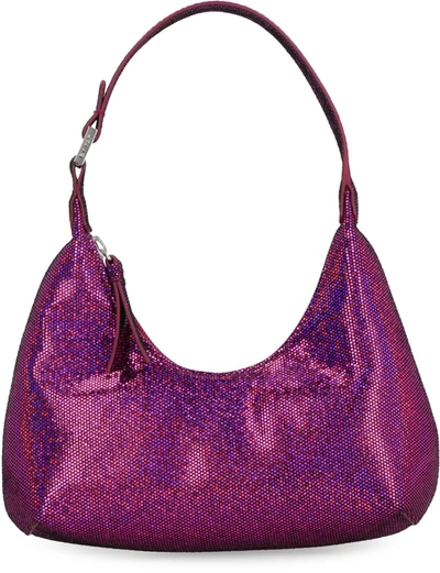 By Far Baby Amber Leather Shoulder Bag In Fuchsia