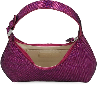 By Far Baby Amber Leather Shoulder Bag In Fuchsia