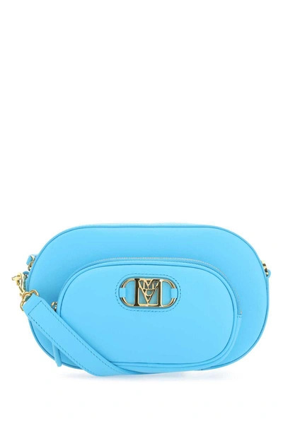 Shop Mcm Shoulder Bags In Light Blue