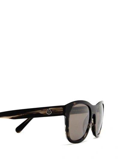 Shop Moncler Sunglasses In Shiny Dark Brown