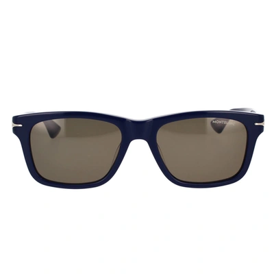 Shop Montblanc Sunglasses In Blue