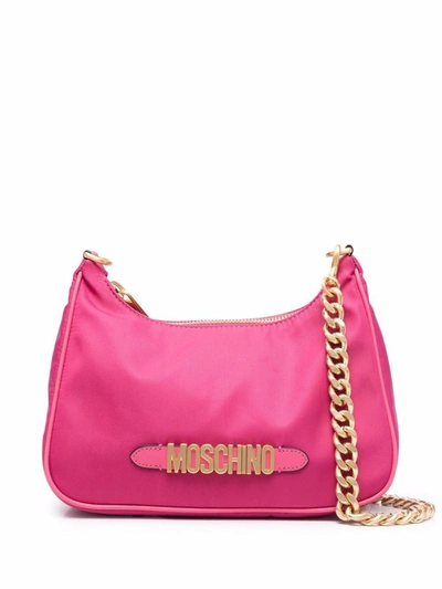Shop Moschino Logo Bag In Pink