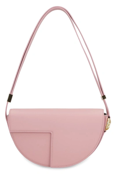 Shop Patou Le  Leather Crossbody Bag In Pink