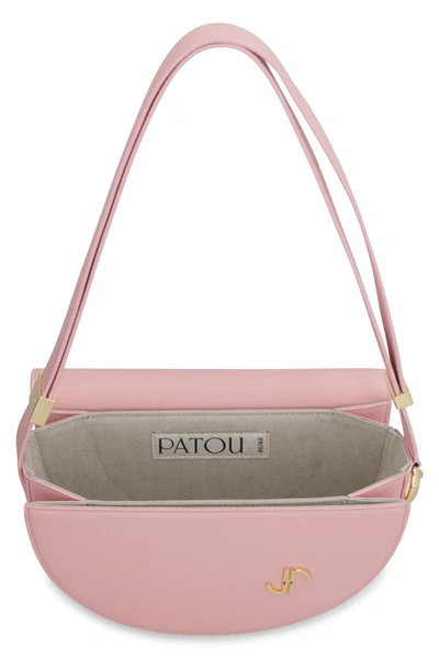 Shop Patou Le  Leather Crossbody Bag In Pink