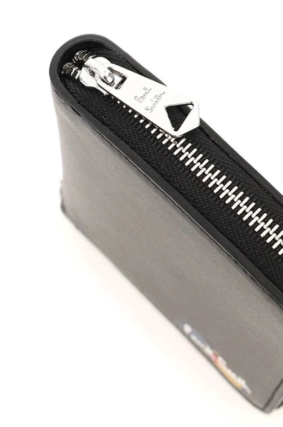 Shop Paul Smith Splatter Zip Wallet In Black