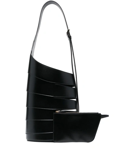 Shop Alaïa Babel Leather Shoulder Bag In Black