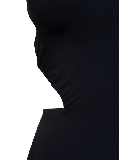 Amazuìn Open-back Midi Dress In Black