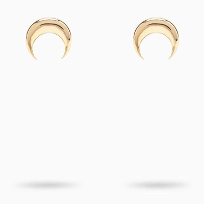 Shop Marine Serre Moon Gold-tone Earrings In Metal