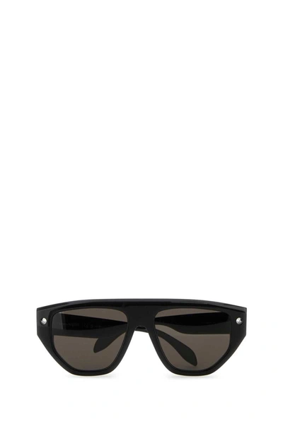 Shop Alexander Mcqueen Sunglasses In Black-black-smoke