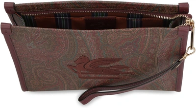 Shop Etro Love Trotter Pouch In Brown