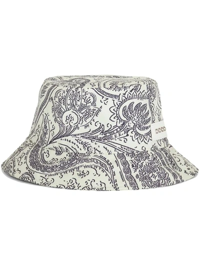 Shop Etro Paisley Bucket Hat In White