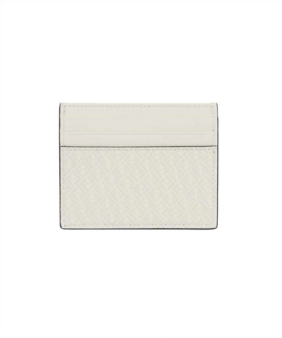 Shop Fendi Leather Card Holder In White
