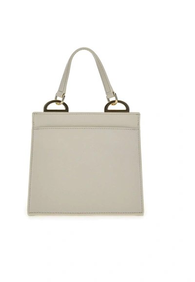 Shop Furla "futura" Roma Calfskin Bag In White