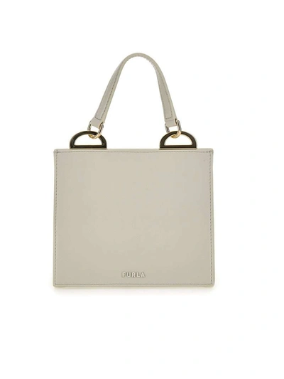 Shop Furla "futura" Roma Calfskin Bag In White