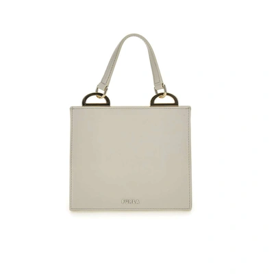Shop Furla "futura" Roma Calfskin Bag In White