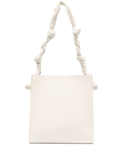 Shop Jil Sander Tangle Tote Bag In White